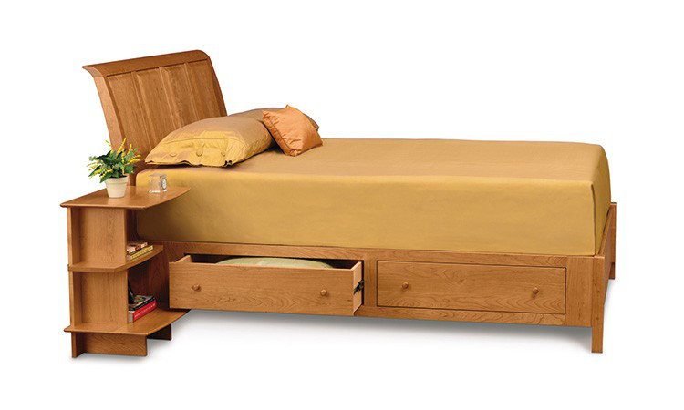 Sarah Shaker-Inspired Natural Cherry Solid Wood Nightstand