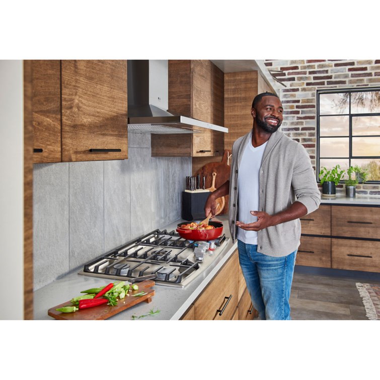36" Stainless Steel Wall Mount Range Hood with Charcoal Filter