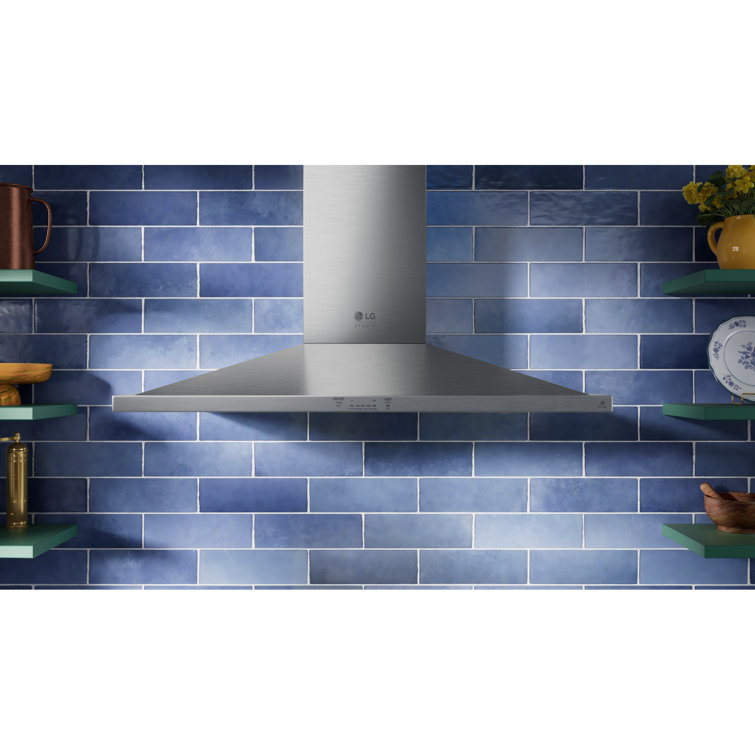 36" Stainless Steel Wall Mount Range Hood with Charcoal Filter