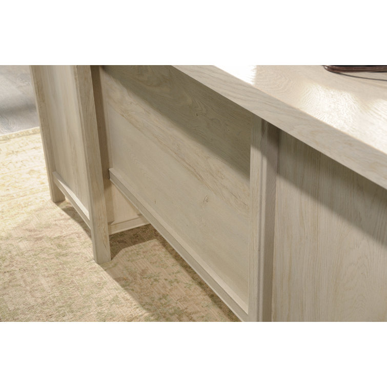 Chalked Chestnut Executive Desk with Filing Cabinet and Drawer