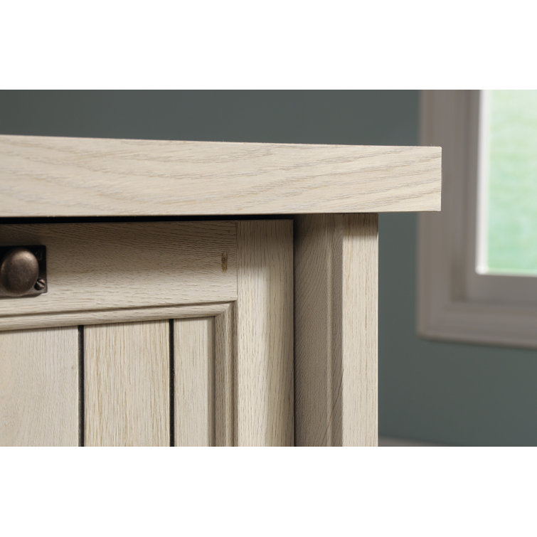 Chalked Chestnut Executive Desk with Filing Cabinet and Drawer