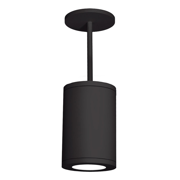 Sleek Black Aluminum 8" LED Indoor/Outdoor Pendant