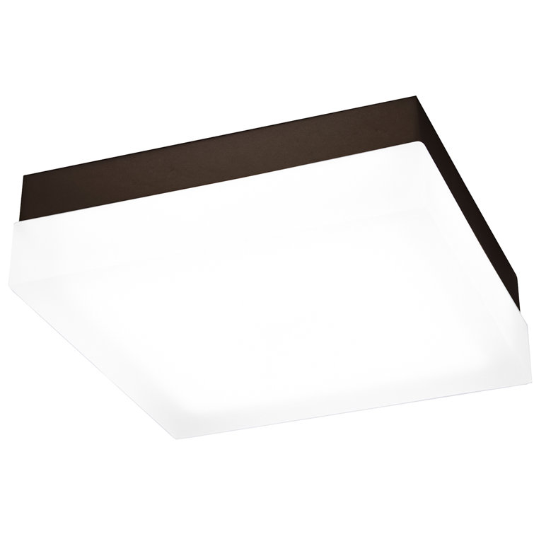 Brushed Nickel 9" LED Flush Mount with Etched Glass