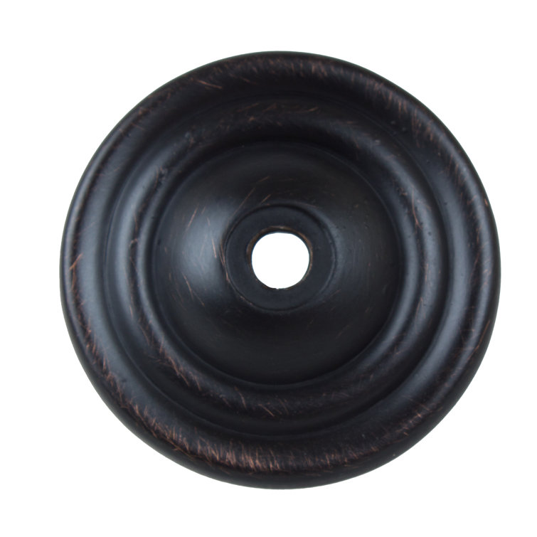 Oil Rubbed Bronze Traditional Round Cabinet Backplate