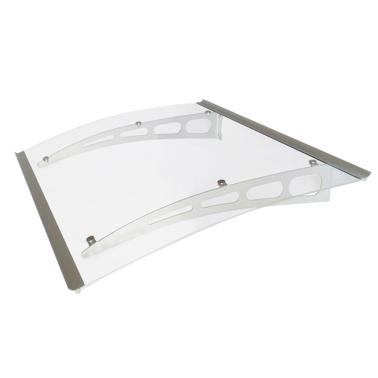 Frosted Polycarbonate Door and Window Awning with Aluminum Brackets