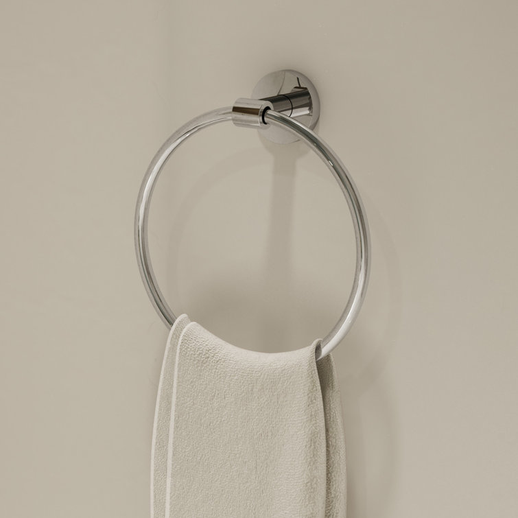 Chrome Wall Mounted Metal Towel Ring