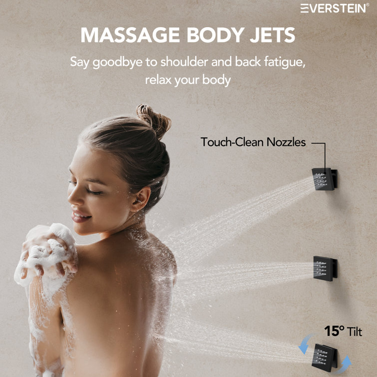 Matte Black Dual Showerheads with Thermostatic Valve