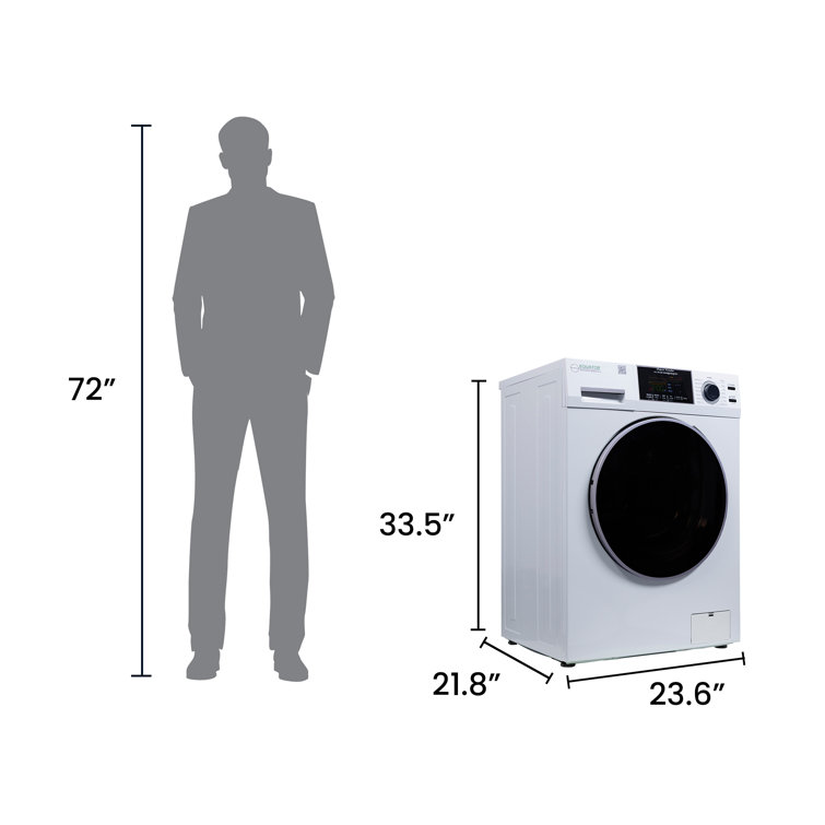 White 1.62cf Ventless All-in-One Washer Dryer with LED Control Panel