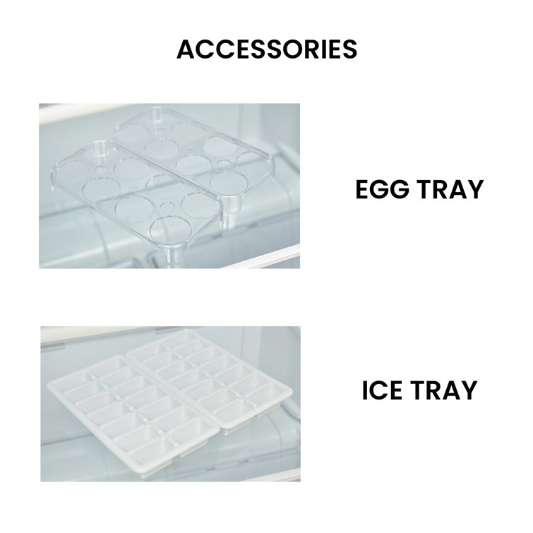 Equator Stainless Steel Energy Star Refrigerator-Freezer with Adjustable Shelves