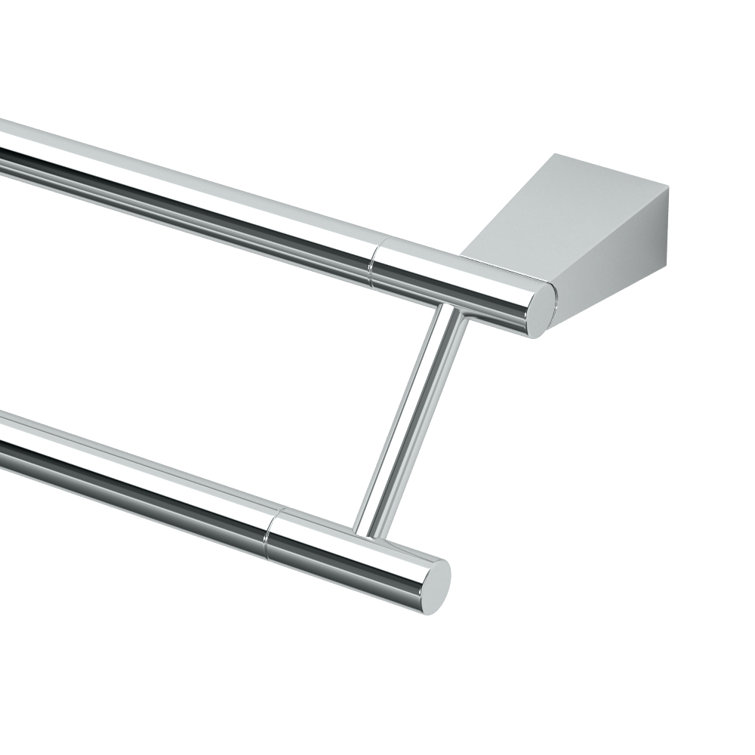 Bleu 24-Inch Chrome Double Wall Mounted Towel Bar