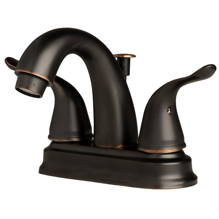 Oil Rubbed Bronze Two Handle Centerset Lavatory Faucet