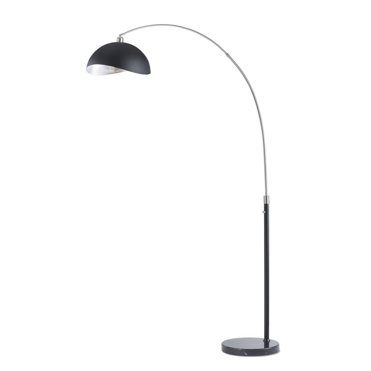 Luna Bella 92" Matte Black and Nickel Arc Floor Lamp
