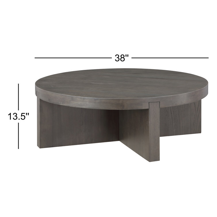 Folke 38'' Dark Brown Oak Round Coffee Table