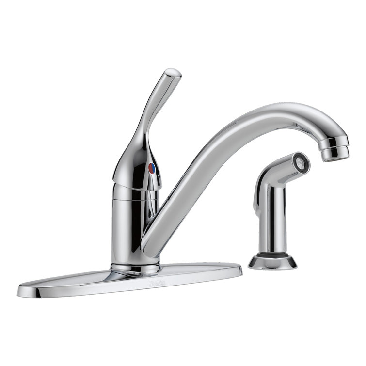 Chrome Single Handle Kitchen Faucet with Pull-out Spray