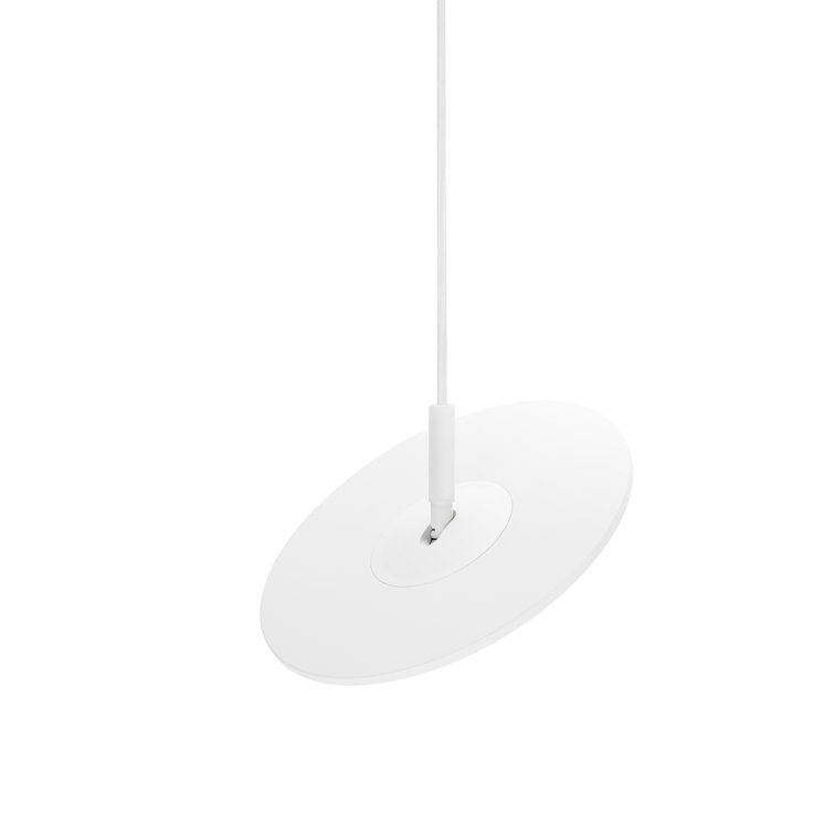Circa Small White Geometric LED Pendant with USB Charging