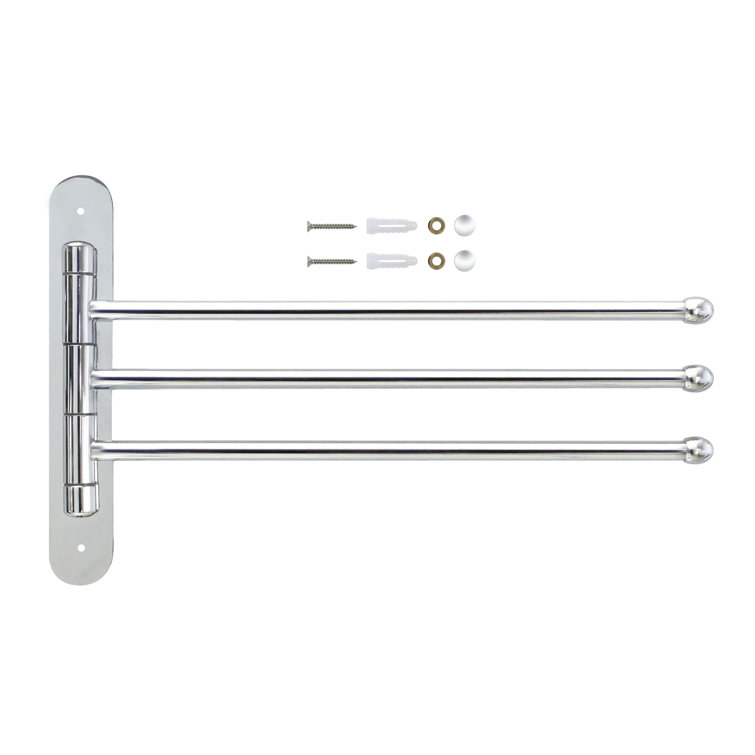 15'' Satin Nickel Stainless Steel Triple Swing Towel Bar