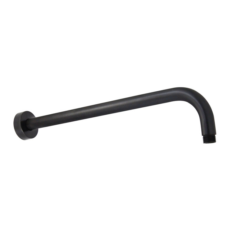 15" Rubbed Bronze Wall Mount Shower Arm with Flange