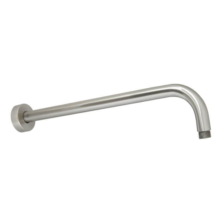 15" Polished Nickel Brass Rain Shower Arm with Flange