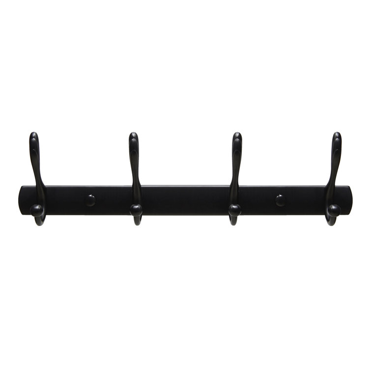 Oil Rubbed Bronze Wall Mounted 4-Hook Rack