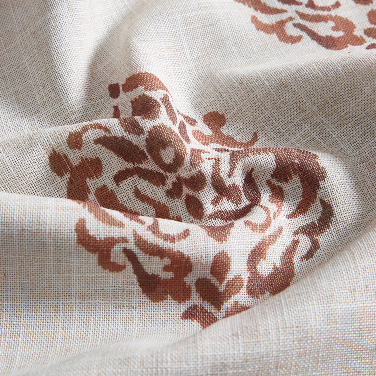 Cinnamon Red Medallion Blackout Grommet Curtains