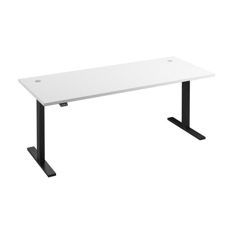 Elevate 72'' White/Black Electric Height Adjustable Standing Desk