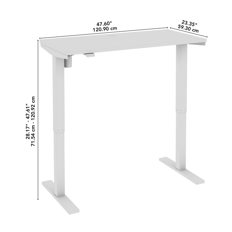 Mocha Cherry 47'' Motorized Sit/Stand Desk with Power Outlet