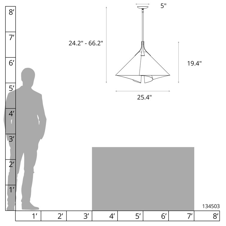 Black and Frosted Single Pendant Light