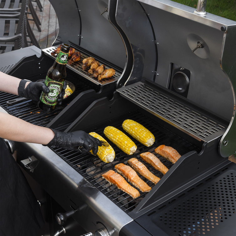 Royal Gourmet Dual Fuel Stainless Steel Gas and Charcoal Grill Combo