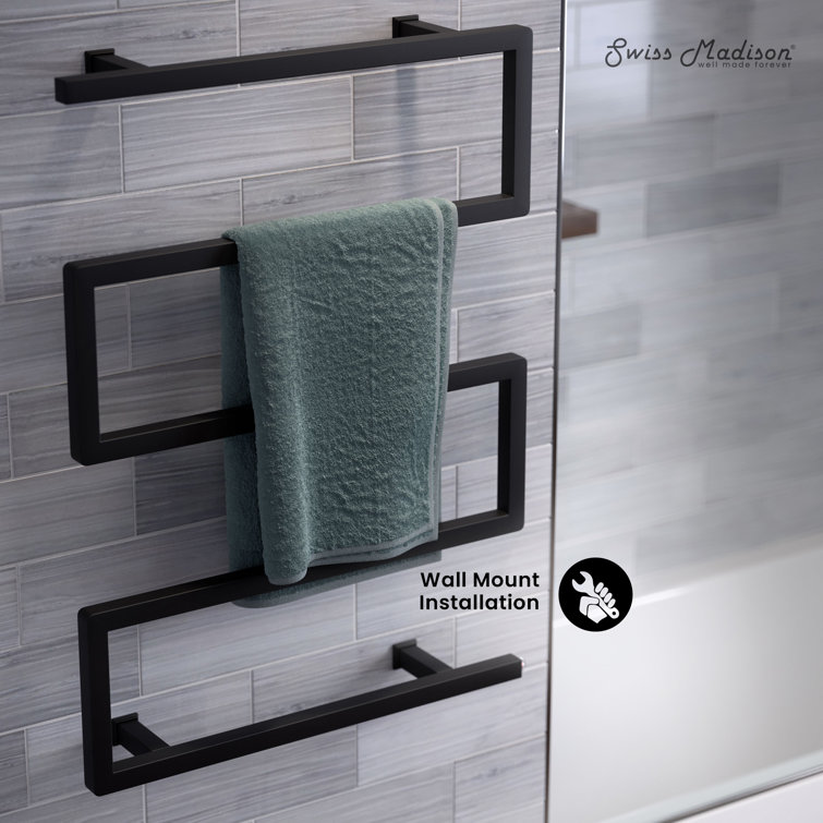 Matte Black Stainless Steel Wall Mounted Towel Warmer