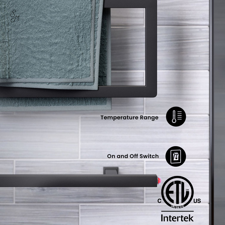 Matte Black Stainless Steel Wall Mounted Towel Warmer
