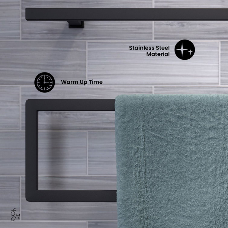 Matte Black Stainless Steel Wall Mounted Towel Warmer
