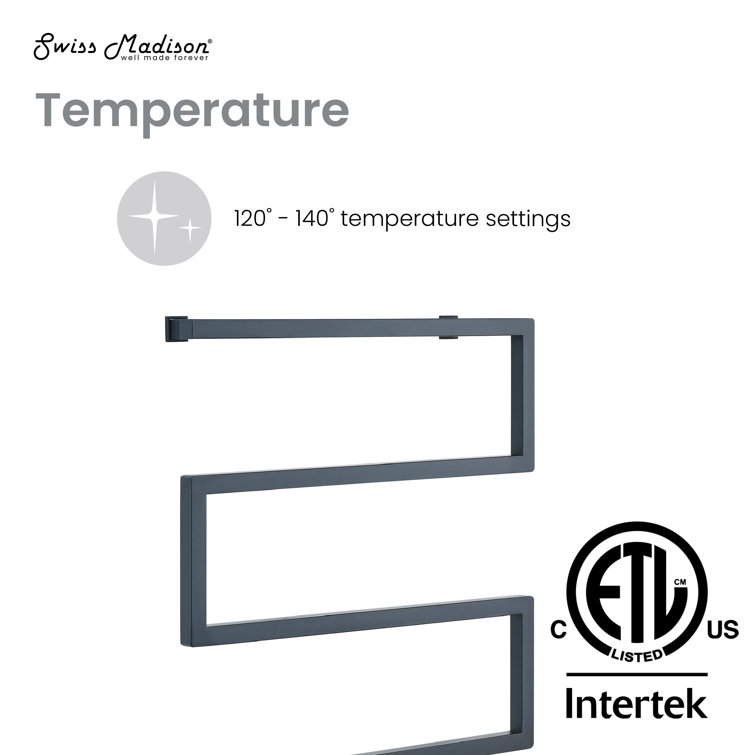 Matte Black Stainless Steel Wall Mounted Towel Warmer