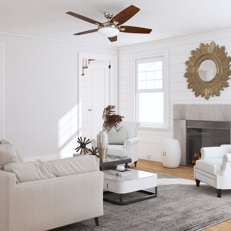 Honeywell 48'' Brushed Nickel Ceiling Fan with LED Light and Remote