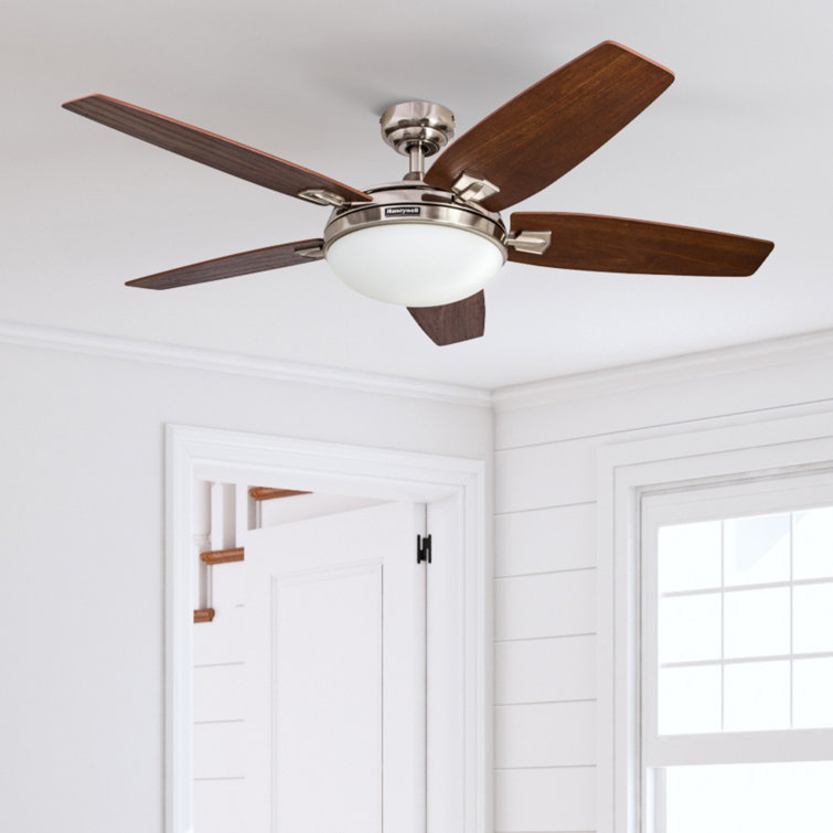 Honeywell 48'' Brushed Nickel Ceiling Fan with LED Light and Remote