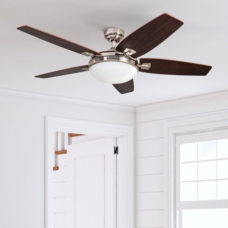 Honeywell 48'' Brushed Nickel Ceiling Fan with LED Light and Remote