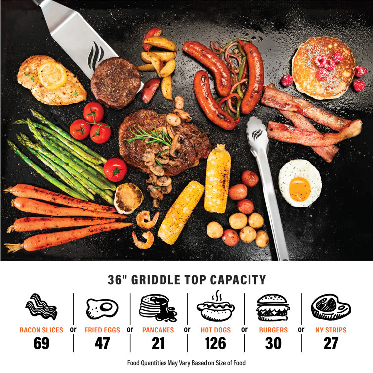 Blackstone 36-Inch Stainless Steel Built-In Propane Griddle with Hood