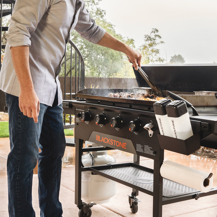 Blackstone 36" Black Omnivore Griddle with Hard Cover and Side Shelf