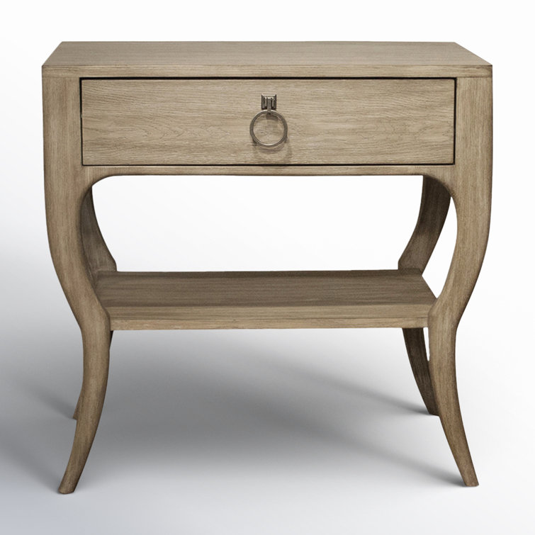 Sophie Transitional Single Drawer Nightstand in Warm Natural Oak