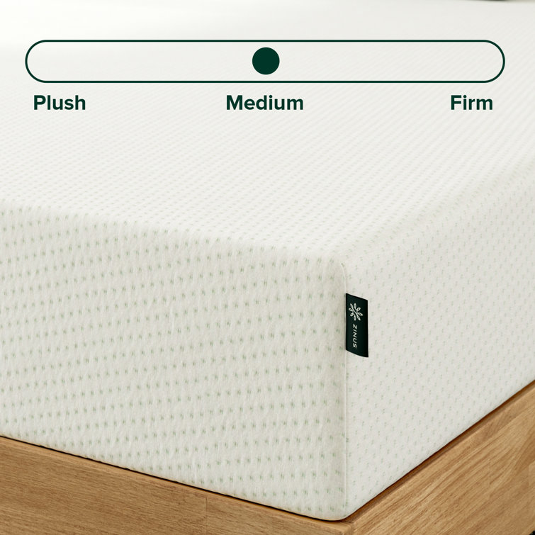 Full 12" White Memory Foam Mattress with Green Tea Infusion