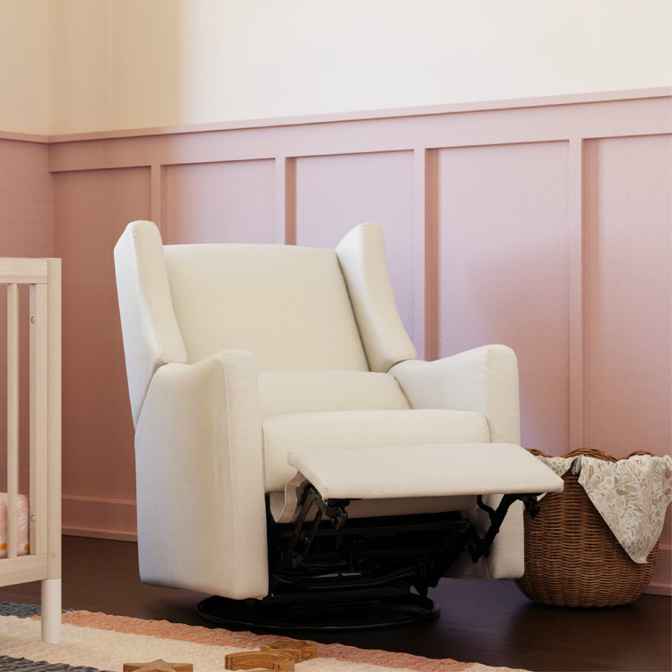 Eco-Weave Cream Performance Swivel Recliner Armchair with USB