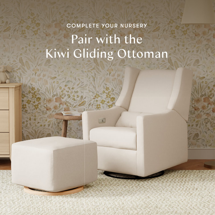 Eco-Weave Cream Performance Swivel Recliner Armchair with USB