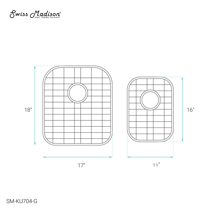 Stainless Steel Undermount Kitchen Sink Grid 32x21