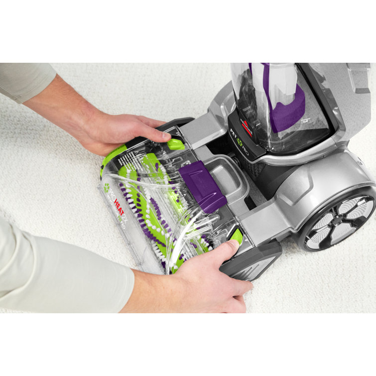 Silver and Purple Upright Pet Pro Carpet Cleaner with Dual PowerBrush