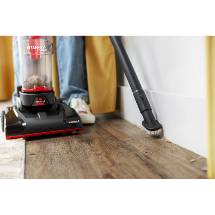 Compact Black and Red Bagless Upright Vacuum Cleaner