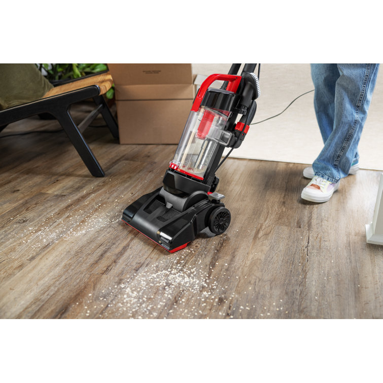 Compact Black and Red Bagless Upright Vacuum Cleaner