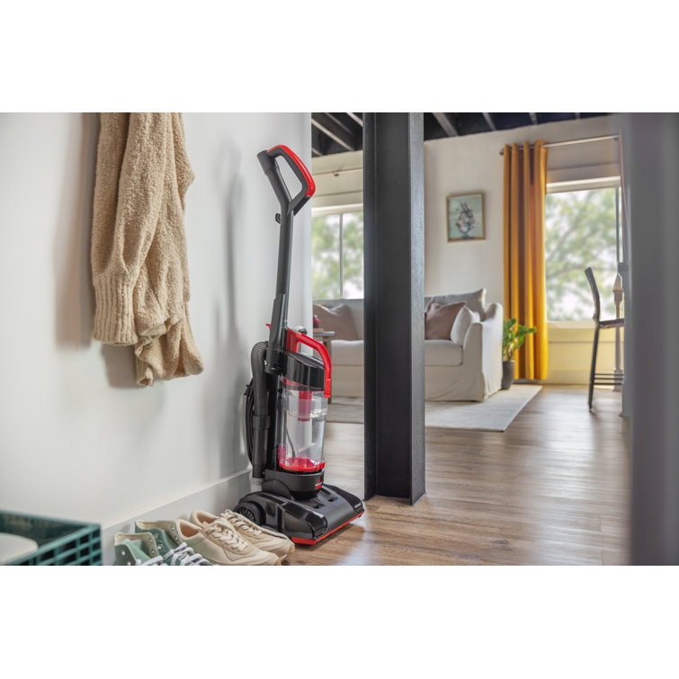 Compact Black and Red Bagless Upright Vacuum Cleaner