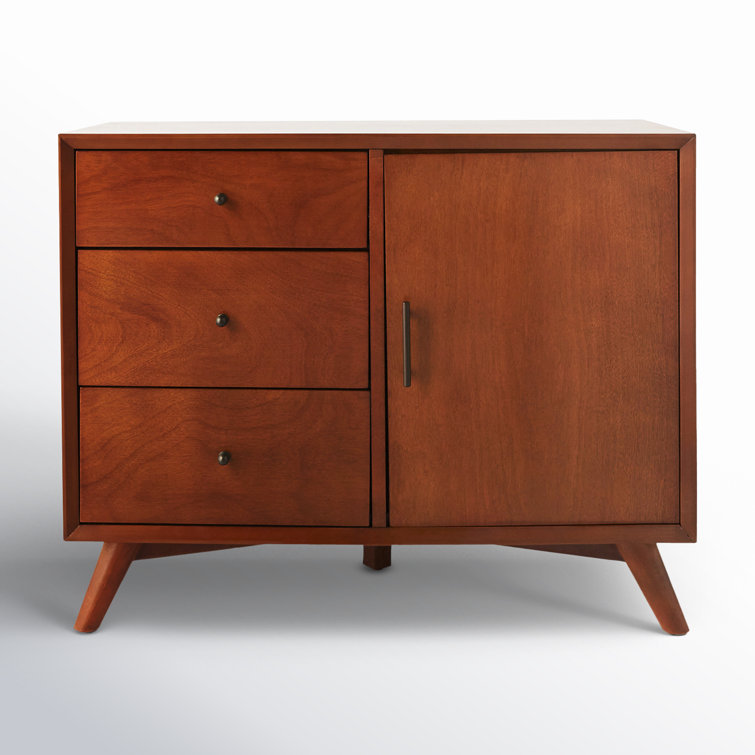 Acorn Brown 40" Mahogany Solid Wood Mid-Century Accent Cabinet