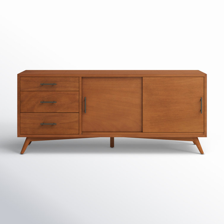 Flynn Transitional Mid-Century 58" Brown Mahogany Sideboard