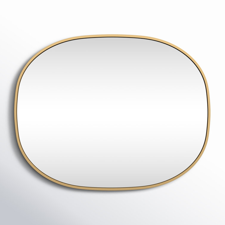 Brass Framed Oval Full Length Bathroom Mirror