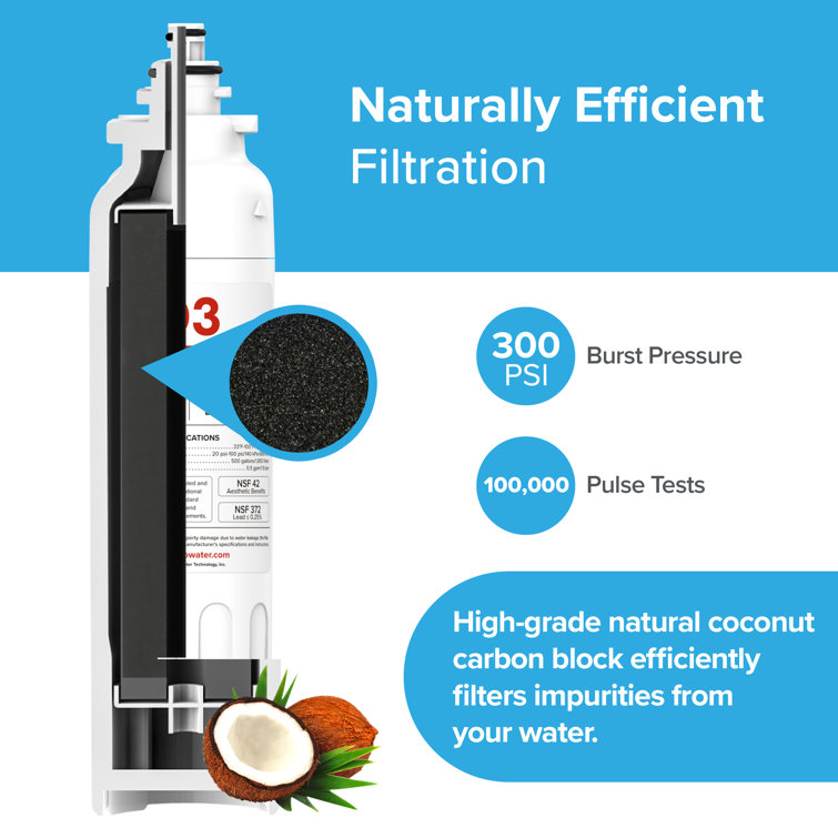 Brio White Carbon Charcoal Refrigerator Water Filter